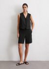Culotte wide cropped made from TENCEL™ Lyocell-linen mix