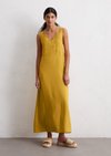 Marc O'Polo Maxi-jurk relaxed, Dames, geel, 36, 79% Viscose, 21% Polyamide