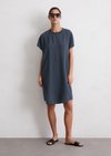 Marc O'Polo Dress relaxed, Dames, blauw, 42, 79% Viscose, 21% Polyamide
