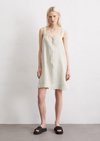 Marc O'Polo Kurzes Leinenkleid flared, Damen, grau, Gr. 36, 100% Leinen