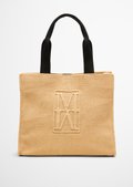 Shopper large in raffia bast look - beige | Beach bags