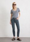 Pants model Lulea slim cropped made from a lyocell-cotton