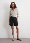 Marc O'Polo Korte broek breed, Dames, zwart, 32, 90% Lyocell, 10% Linnen