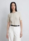 Marc O'Polo Henley-T-Shirt regular, Women, multi/ silky stone, XL, 100% Baumwolle