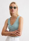Marc O'Polo Tanktop slim, Dames, groen, Xs, 97% Katoen, 3% Elasthaan