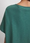 Oversize fine knit T-shirt made of cotton-linen-slub - green Oversize fine knit T-shirt made of cotton-linen-slub - green