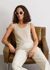 Marc O'Polo Bovenkant met gaasstructuur, Dames, beige, L, 90% Katoen, 10% Linnen