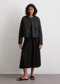 リツコカリタ　〔plain〕Plain collarless jacket SS25P_AKRIS_ADRIANAWOOLCOLLARL