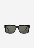 Men's sunglasses in a modern rectangular shape - brown