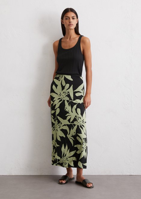 Marc O'Polo A-lijn jersey rok, Dames, zwart, S, 95% Viscose, 5% Elasthaan