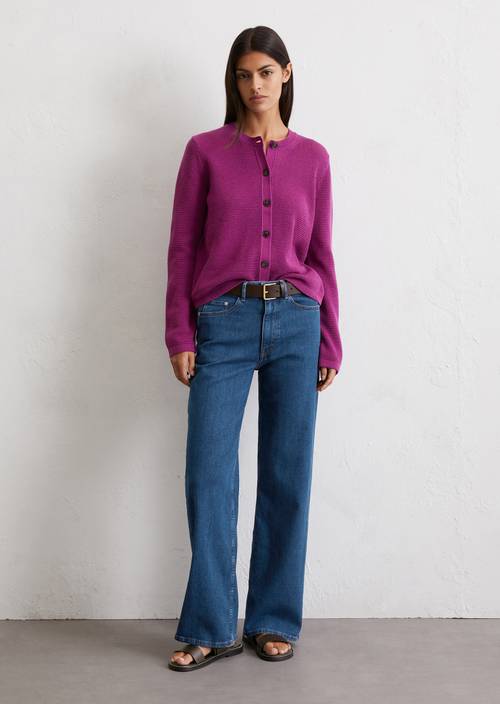 Cardigan slim aus Heavy-Weight-Organic-Cotton