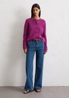 Marc O'Polo Cardigan slim, Damen, lila, Gr. xs, 100% Baumwolle