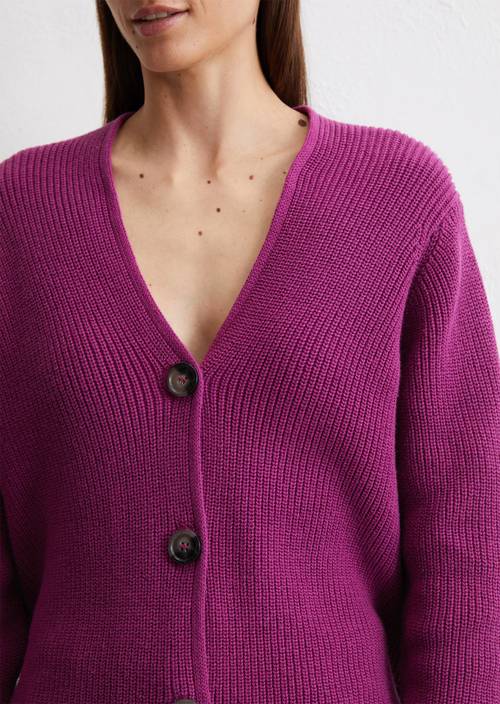 V-neck cardigan relaxed made from heavyweight organic cotton