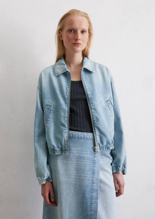 Blouson in denim rilassato in miscela di TENCEL™ Lyocell blu