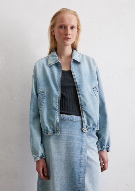Marc O'Polo Jeansblouson relaxed, Damen, blau, Gr. xxl, 76% Lyocell, 24% Baumwolle