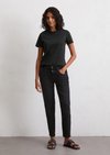 Marc O'Polo Jeans Model Theda boyfriend cropped, Damen, schwarz, Gr. 28/32, 94% Baumwolle, 4% Elastomultiester, 2% Elasthan