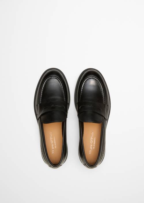Penny loafer black in bovenaanzicht