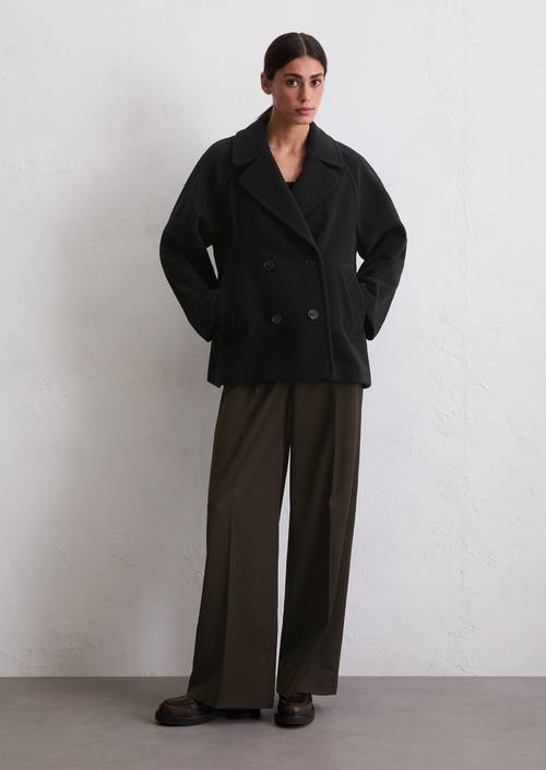 Cape-Jacke relaxed aus Wolle-Mix schwarz Woll-Jacken MARC O'POLO