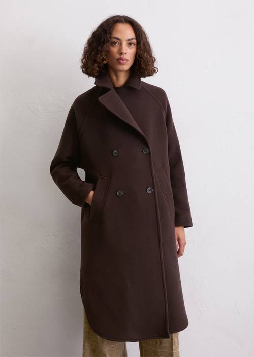 Brown Damen Wintermantel Marco Polo Brown Oversize Kurzmantel Cape