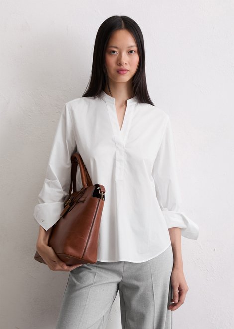 Marc O'Polo Regular tuniek blouse, Dames, wit, 46, 100% Katoen