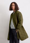 Long blouson regular made from recycled polyester - green