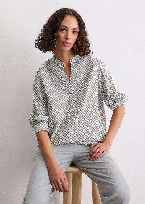 Marc O'Polo Regular tuniek blouse, Dames, blauw, 32, 100% Katoen