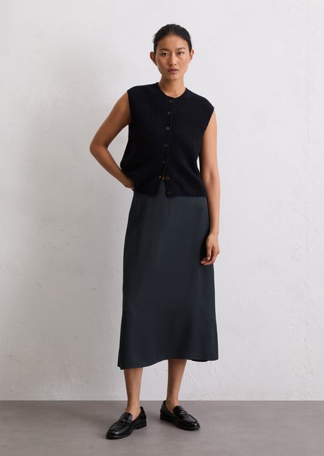 Marc O'Polo A-Linien-Rock, Damen, blau, Gr. 32, 100% Viskose