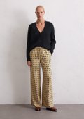 Pantalon Noir Jambes Larges Femme Loubarok - Taille 36 (S) - Laine Et Viscose - Occasion Très Bon état