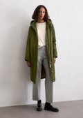 Parka with hood regular made from recycled polyester twill