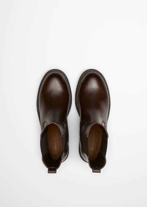 Chelsea laars dark brown in bovenaanzicht