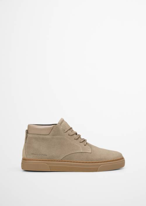 Desert Boots aus softem Velours-Rindleder beige Made in
