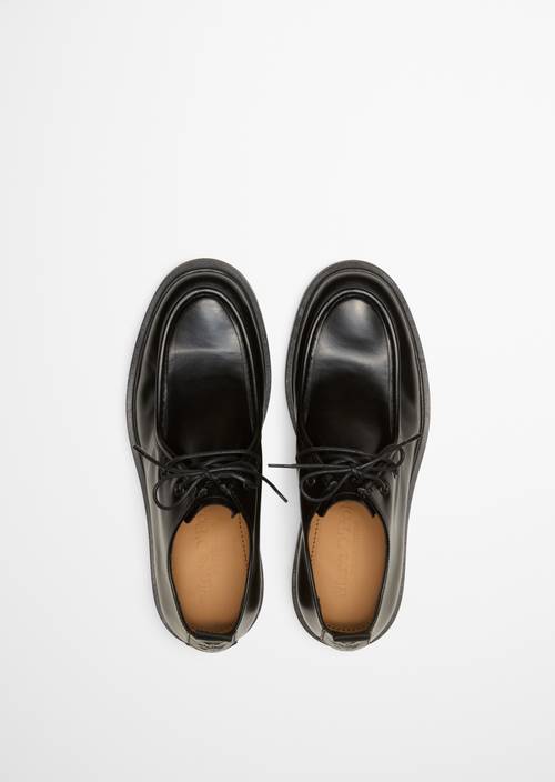 Derby vetersluiting black in bovenaanzicht