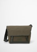 Business bag medium made from waxed organic canvas quality