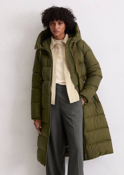 Kapuzen-Daunenmantel fitted mit wasserabweisender Oberfläche
