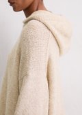 Oversized hoodie made from an organic cotton/alpaca/virgin wool
