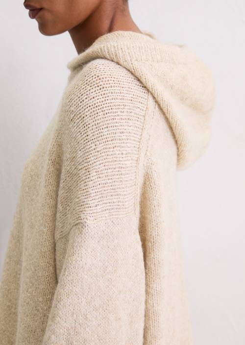 Kapuzenpullover oversized aus Bio-Baumwolle-Alpaka-Schurwolle-Mix
