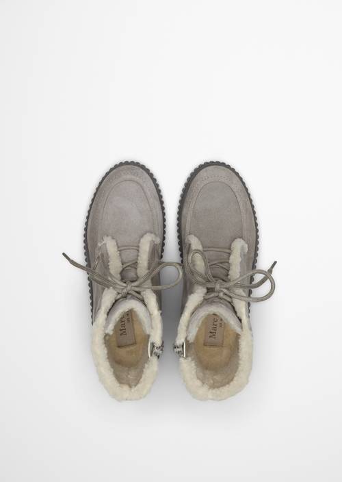 Veterschoen model Bianca basalt grey in bovenaanzicht