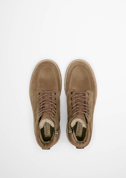 Botas con cordones modelo Jack dark taupe en vista superior