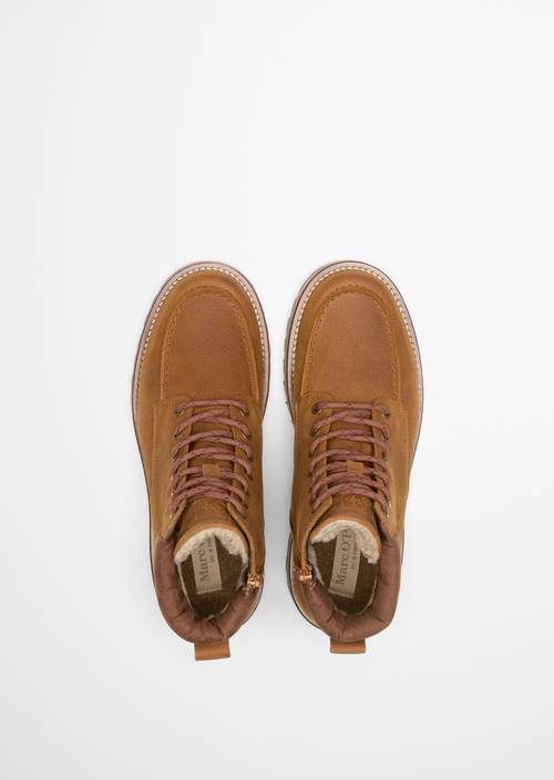 Veterschoenen model Jack cognac in bovenaanzicht