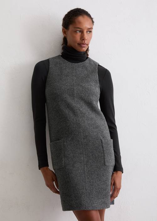 Jurken Wol Jurk Mini-jurk Recht Gemaakt Van Gekookte Wol