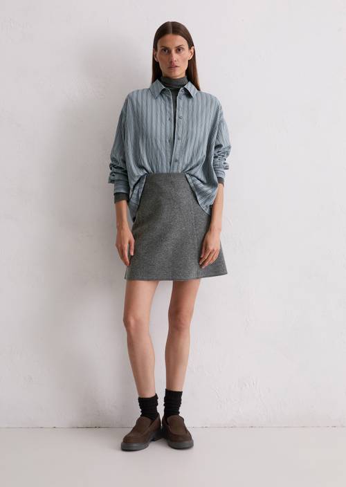 Mini skirt regular made from boiled wool