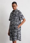 Marc O'Polo Relaxte overhemdjurk met print, Dames, veelkleurig, 44, 100% Katoen