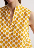 yellow print blouse