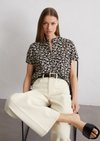 Marc O'Polo Kurzarm-Jersey-Bluse relaxed, women, multi, Xxs, 100% Baumwolle