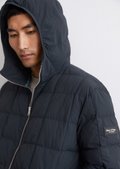 ジャケット・アウター My Shawty quilt hoodie coat Quilted jacket regular Made from water-repellent, recycled