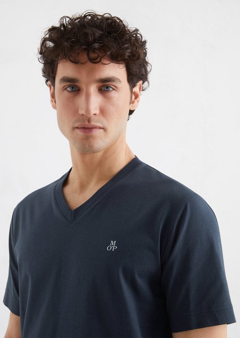 Marc O'Polo T-shirt regular, Heren, blauw, M, 100% Katoen