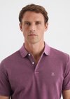 Piqué shaped polo shirt made from organic cotton stretch