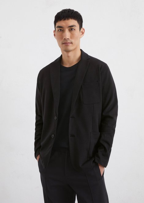 Marc O'Polo Sweatblazer in de vorm van, Heren, zwart, 3xl, 85% Katoen, 12% Polyester, 3% Elasthaan