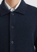 Regular cardigan made from a textured organic cotton blend Regular cardigan made from a textured organic cotton blend