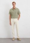 Marc O'Polo Chino model Osby Jogger taps toelopend, Heren, bruin, 34/34, 81% Katoen, 16% Linnen, 3% Elasthaan